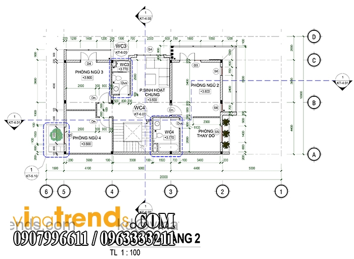 ban thiet ke biet thu pho 2 tang dep 1 Mẫu thiết kế biệt thự 3 tầng đẹp 200m2 ấn tượng khó phai   BT010815A