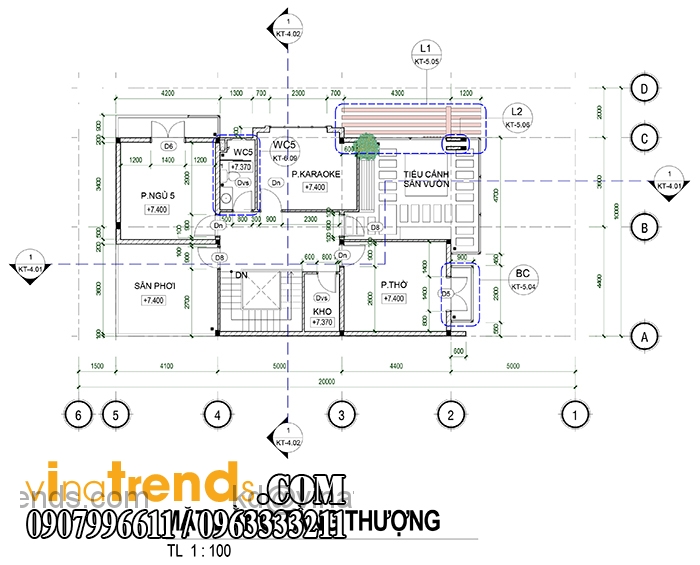 ban thiet ke biet thu pho 2 tang dep 2 Mẫu thiết kế biệt thự 3 tầng đẹp 200m2 ấn tượng khó phai   BT010815A