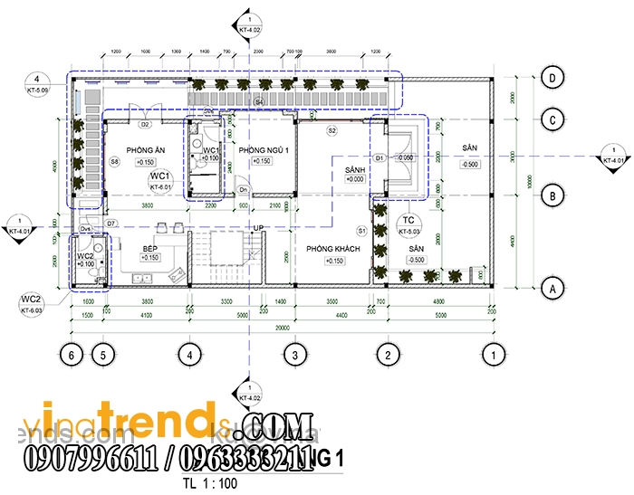 ban thiet ke biet thu pho 2 tang dep Mẫu thiết kế biệt thự 3 tầng đẹp 200m2 ấn tượng khó phai   BT010815A