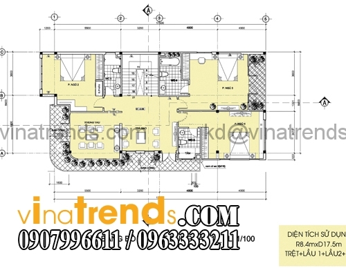 tang 1 Thiết kế biệt thự 2 mặt tiền đẹp 8x18m chất lượng cuộc sống   BT110815A