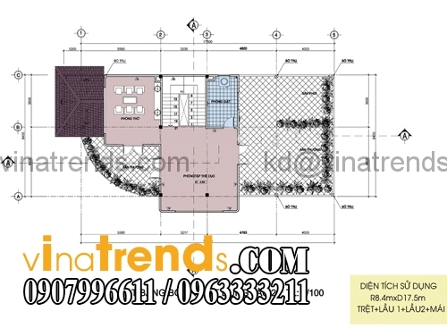 tang 2 Thiết kế biệt thự 2 mặt tiền đẹp 8x18m chất lượng cuộc sống   BT110815A