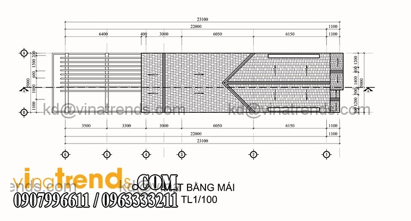 ban ve thiet ke nha pho 3 tang hien dai dien tich 695m2 1 Ngắm mẫu thiết kế nhà ống đẹp 3 tầng 5x13,9m anh Tân Bình Phước   NO160216