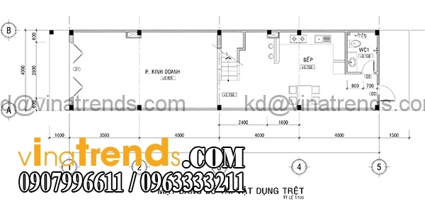 mb tret 1 Hình ảnh mẫu nhà phố 4m hiện đại 4x15,5m đẹp có sân thượng   NP190416