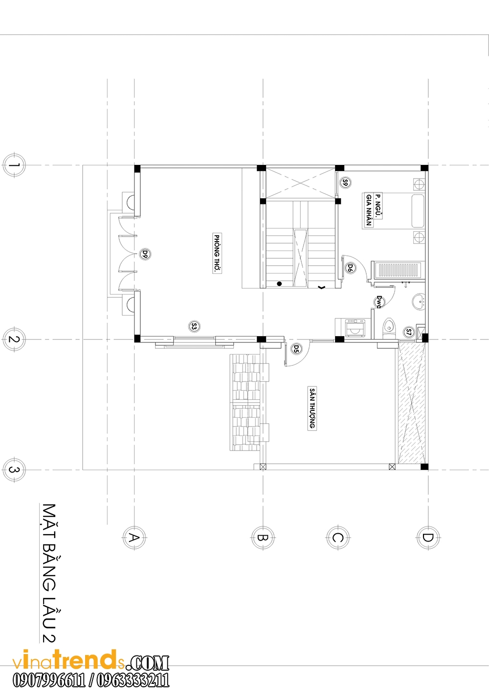 mb3 Trang trí nội thất gia đình nhà anh Cẩm ở Quận 7 kèm theo bản vẽ chi tiết