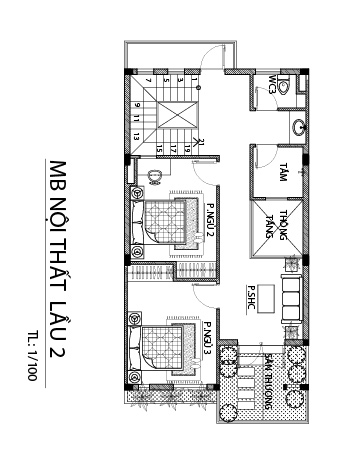 lau 2 Mẫu nhà 3 tầng hiện đại 6,6x17m dùng thủ pháp tối ưu vừa ở vừa kinh doanh ở Biên Hòa