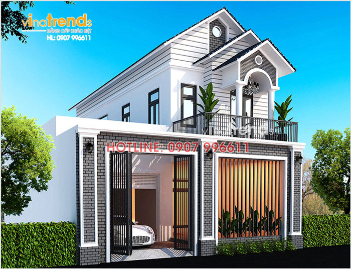 mau nha 2 tang co ga ra o to o bien hoa 3 mẫu nhà 2 tầng dưới 100m2 dành cho cặp vợ chồng trai tài gái sắc ở Biên Hòa [Hình Thực Tế]