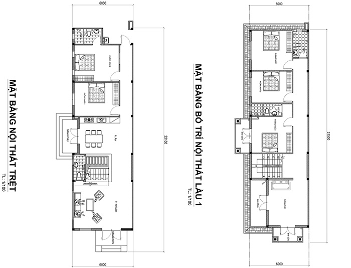 mat bang nha 2 tang  Mẫu nhà 2 tầng mái thái mặt 6x22m kiểu nông thông giữ chút hồn quê ở Xuân Lộc   Đồng Nai