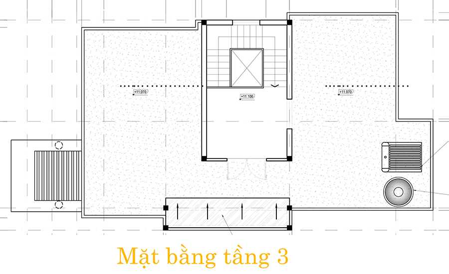 l3 Mẫu nhà biệt thự 3 tầng hiện đại 8,5m dài 16,5m có sân vườn rộng chứa bao ân tình dành cho gia đình ở Long Thành