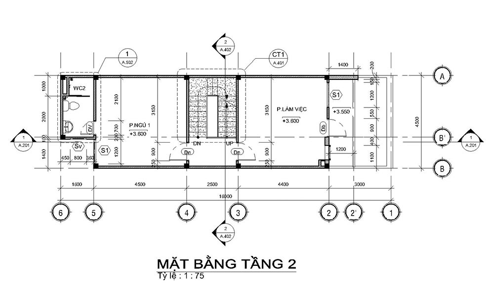 mat bang mau nha ong mat tien 45m 4 tang 2 Mẫu nhà ống mặt tiền 4,5m 4 tầng dài 16m tất cả các phòng điều rộng thoáng mát ở Quận 7