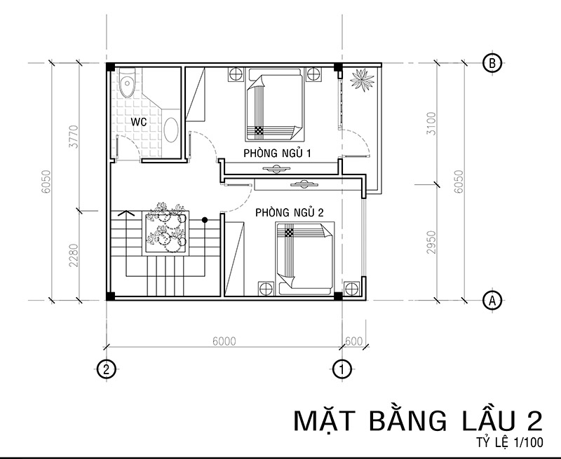 mat bang lau 2 mau nha vuon 4 tang mat tien 6m Mẫu nhà vuông 4 tầng đẹp mặt tiền 6mx7,5m ở Bình Thạnh