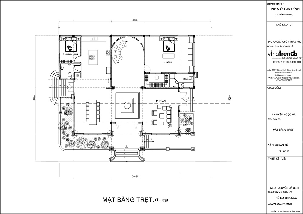 mau biet thu 2 tang mat bang tang tret Mẫu nhà biệt thự 2 tầng đẹp có hồ bơi 17x20m ngói đỏ chứng tỏ giàu sang của CEO vận tải ở Bình Phước