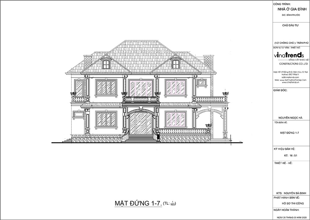 mau biet thu 2 tang mat dung Mẫu nhà biệt thự 2 tầng đẹp có hồ bơi 17x20m ngói đỏ chứng tỏ giàu sang của CEO vận tải ở Bình Phước