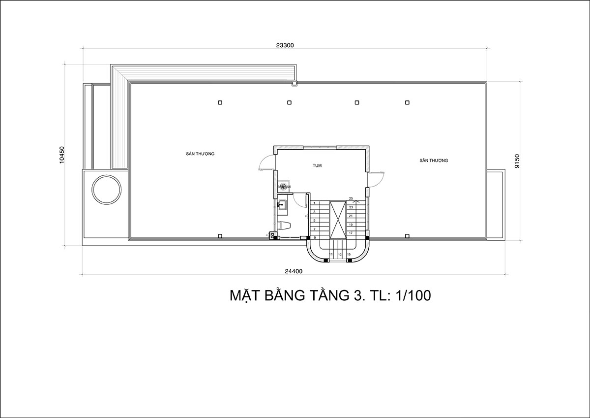 mat bang biet thu 2 tang hien dai dep cho tang san thuong Mẫu biệt thự 2 tầng có sân thượng 9x24m ven sông Biên Hoà vạn người khen