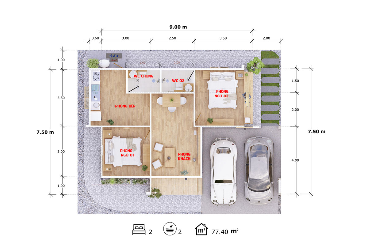 mau nha vuong 1 tang 2 phong ngu 2 wc dep 20+ mẫu nhà 1 tầng đẹp nhất có mặt bằng 2 3 4 phòng ngủ đáng xây liền tay